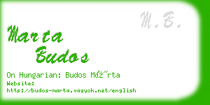 marta budos business card